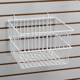 White Deep Basket 12"W X 12"D X 8"H