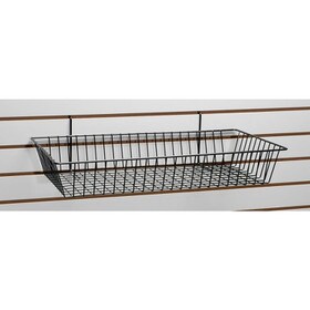 Black Shallow Basket 24"W X 12"D X 4"H