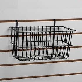 Black Narrow Basket 12"W X 6"D X 6"H