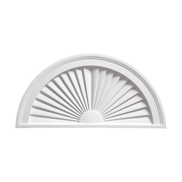 14" High x 28" Wide Half Round Sunburst Pediment