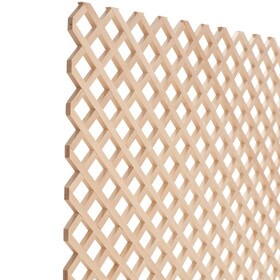 35-3/4in W x 24in H x 3/8in Thick | Hardwood with Diagonal Pattern | Lattice Insert Panel