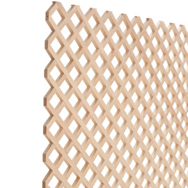35-3/4in W x 24in H x 3/8in Thick | Hardwood with Diagonal Pattern | Lattice Insert Panel
