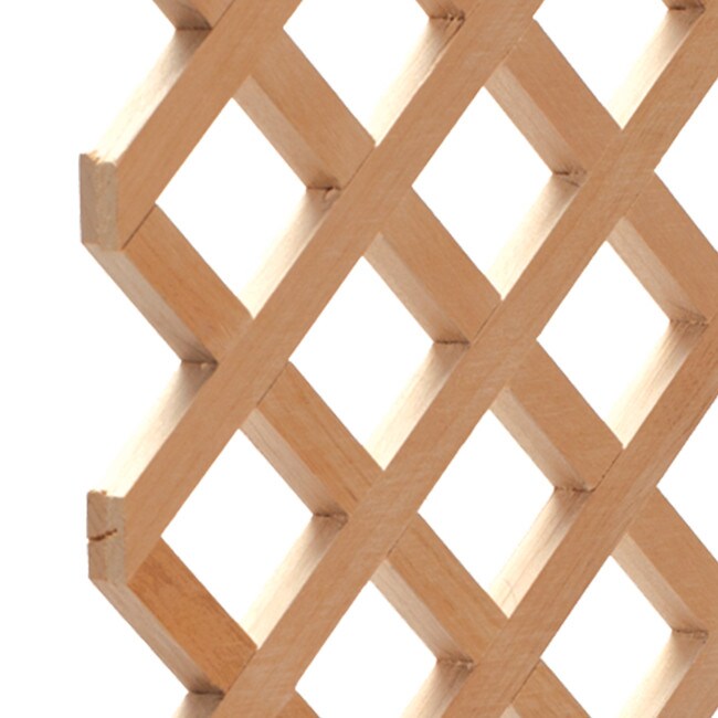 35-3/4in W x 24in H x 3/8in Thick | Hardwood with Diagonal Pattern | Lattice Insert Panel