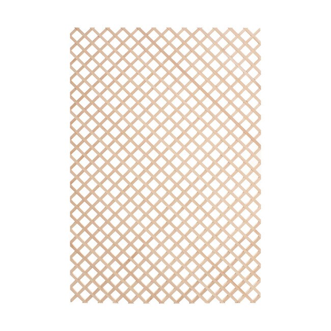 35-3/4in W x 24in H x 3/8in Thick | Hardwood with Diagonal Pattern | Lattice Insert Panel
