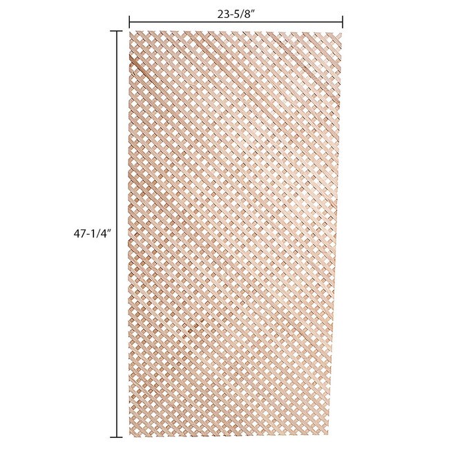 47-1/4in W x 23-5/8in H x 1/8in Strip Thick | Hardwood with Diagonal Pattern | Lattice Insert Panel