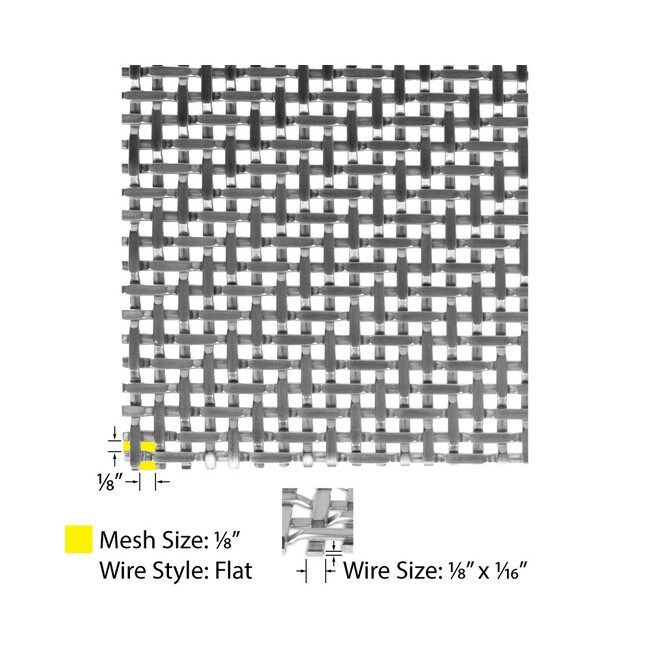 3ft x 4ft Press Crimp | Flat Wire | Stainless Steel Wire Mesh Sheet