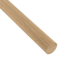 1-1/2in Dia | Unfinished Red Oak Solid Wood Railing | 8ft Length