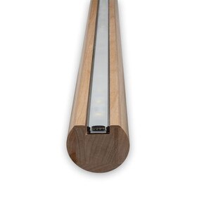 Solid Wood Railing For Aluminum Channel and LED Lens
