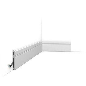 Orac Decor | Baseboard Moulding | Primed White | 4-1/4in H x 1/2in Proj