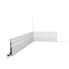 Orac Decor | Baseboard Moulding | Primed White | 4-3/4in H x 5/8in Proj