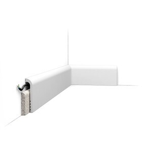 Orac Decor | High Impact Polystyrene Baseboard Moulding | Primed White | 4-3/4in H x 1in Proj