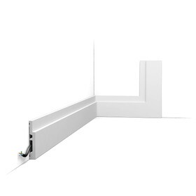 Orac Decor | Baseboard Moulding | Primed White | 3in H x 1/2in Proj