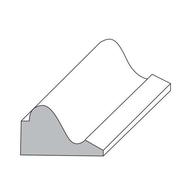 1-1/8in H x 11/16in Proj | Unfinished Polyester Resin | Flexible Made to Fit Base Cap Moulding