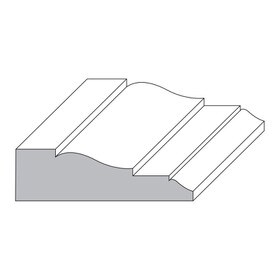 2-1/4in H x 11/16in Proj | Unfinished Polyester Resin | Flexible Made to Fit Casing Moulding | Style T-WM366