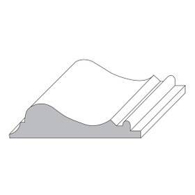 2-5/8in H x 11/16in Proj | Unfinished Polyester Resin | Flexible Made to Fit Casing Moulding
