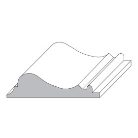 2-5/8in H x 11/16in Proj | Unfinished Polyester Resin | Flexible Made to Fit Casing Moulding
