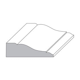 2-1/4in H | Unfinished Polyester Resin | Flexible Made to Fit Casing Moulding