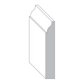 3-1/8in H x 9/16in Proj | Unfinished Polyester Resin | Flexible Made to Fit Base Moulding