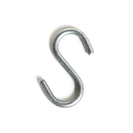 S-Hook for Signage and Displays | Bright Plated Steel | 1in x .080 Dia