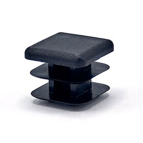 3/4in Sq | 14 - 23 Gauge | Textured Low Density Polyethylene | Plastic Universal Gauge Inside End Cap for Tubing