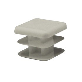 1in Sq | 14 - 23 Gauge | Textured Low Density Polyethylene | Plastic Universal Gauge Inside End Cap for Tubing