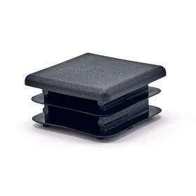 1-1/4in Sq | 14 - 23 Gauge | Textured Low Density Polyethylene | Plastic Universal Gauge Inside End Cap for Tubing