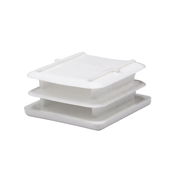 1-1/4in Sq | 14 - 23 Gauge | Textured Low Density Polyethylene | Plastic Universal Gauge Inside End Cap for Tubing