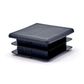 1-1/2in Sq | 14 - 23 Gauge | Textured Low Density Polyethylene | Plastic Universal Gauge Inside End Cap for Tubing