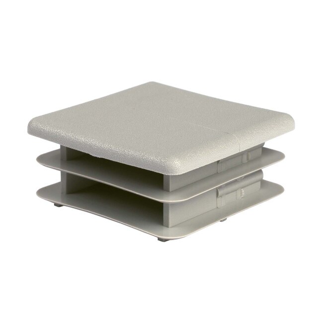 1-1/2in Sq | 14 - 23 Gauge | Textured Low Density Polyethylene | Plastic Universal Gauge Inside End Cap for Tubing