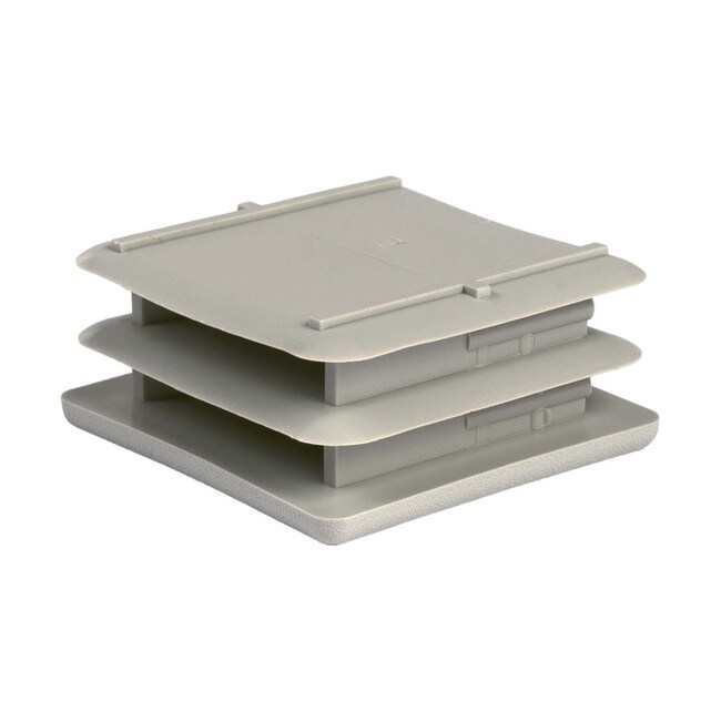 1-1/2in Sq | 14 - 23 Gauge | Textured Low Density Polyethylene | Plastic Universal Gauge Inside End Cap for Tubing