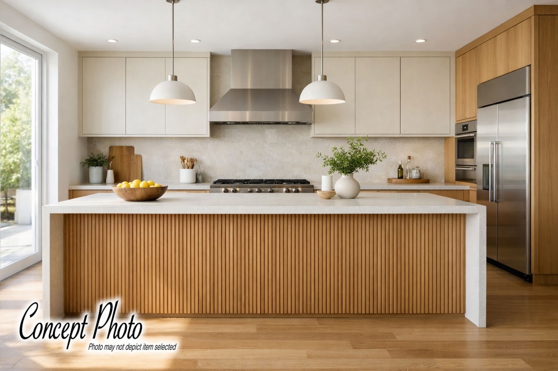 Fluted Pencil Slat Tambour Wood Panels with Narrow 3/4" Decorative Reeded Profile