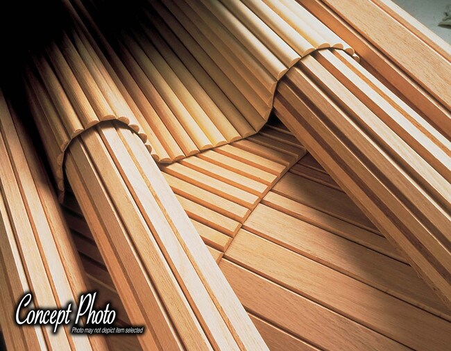 4ft Wide x 8ft High Unfinished Solid Wood Decorative Tambour Sheet 3/4in Wide Slats - 30 Degree Grooves