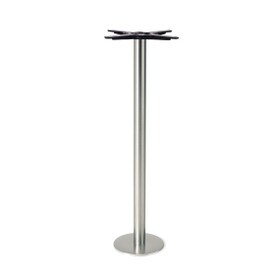17in Dia | Round Stainless Steel Bolt Down Table Base