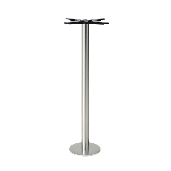17in Dia | Round Stainless Steel Bolt Down Table Base