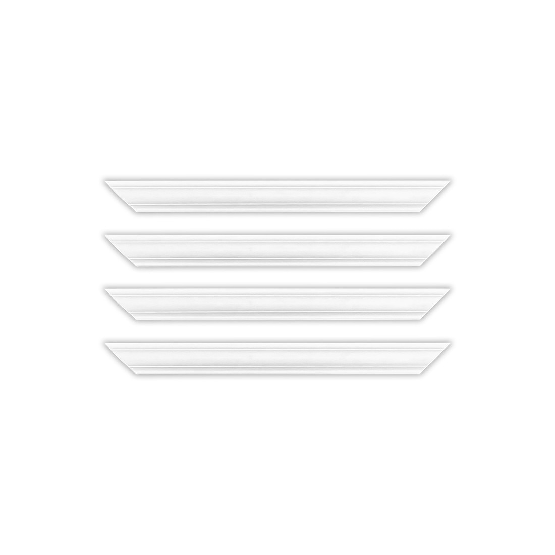 White Pre-Mitered Wall Box Panel Frame With Adhesive 1-5/8" Wide X 5/8" Projection