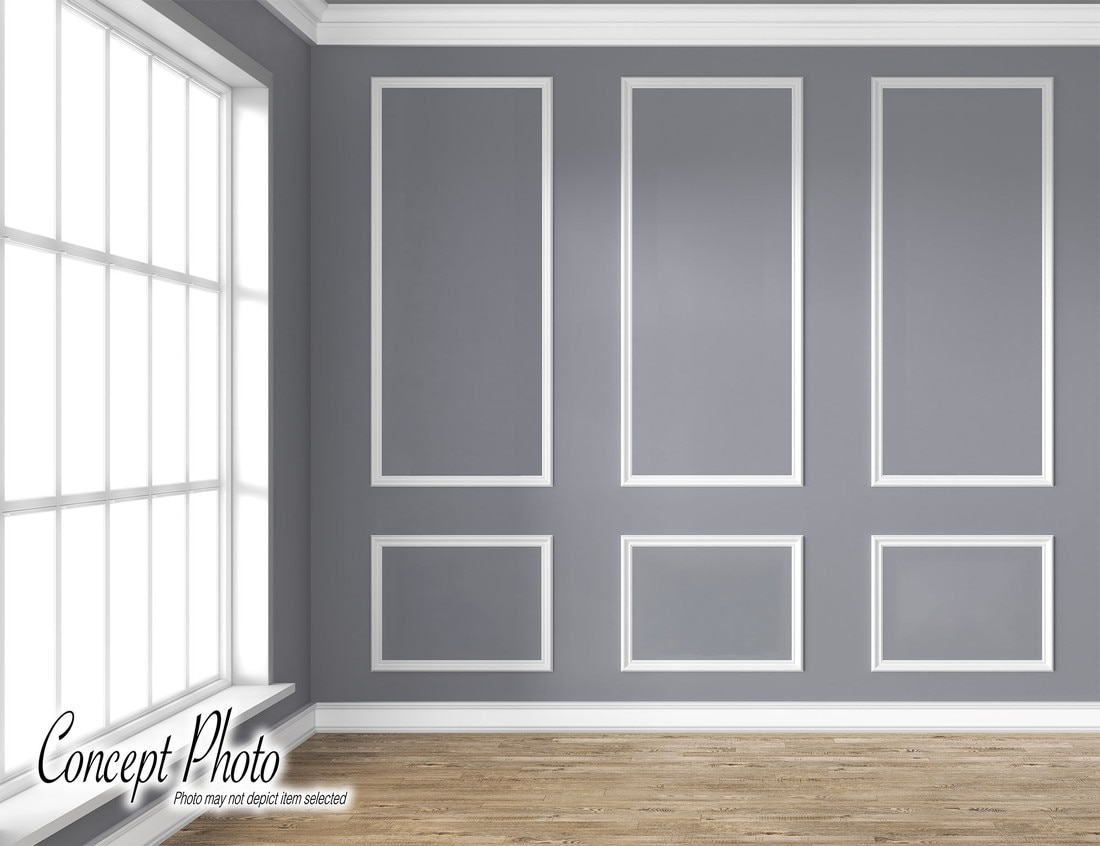 White Pre-Mitered Wall Box Panel Frame With Adhesive 1-5/8" Wide X 5/8" Projection