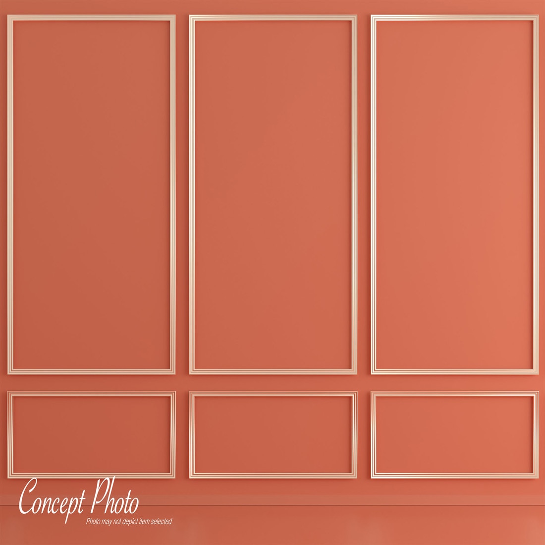 White Pre-Mitered Wall Box Panel Frame With Adhesive 1-5/8" Wide X 5/8" Projection