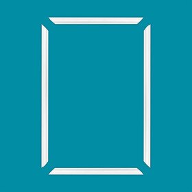 White Pre-Mitered Wall Box Panel Frame With Adhesive 1-5/8" Wide X 5/8" Projection