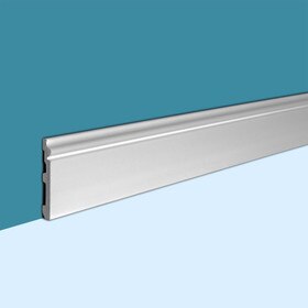 4-3/4in High x 5/8in Proj | Primed White High Impact Polystyrene | Baseboard Moulding With Adhesive