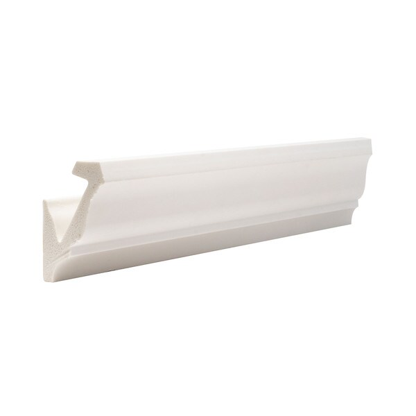 Trim Fast | White High Impact Polymer | Inside Crown Corner with Adhesive Back for TFM-49-A