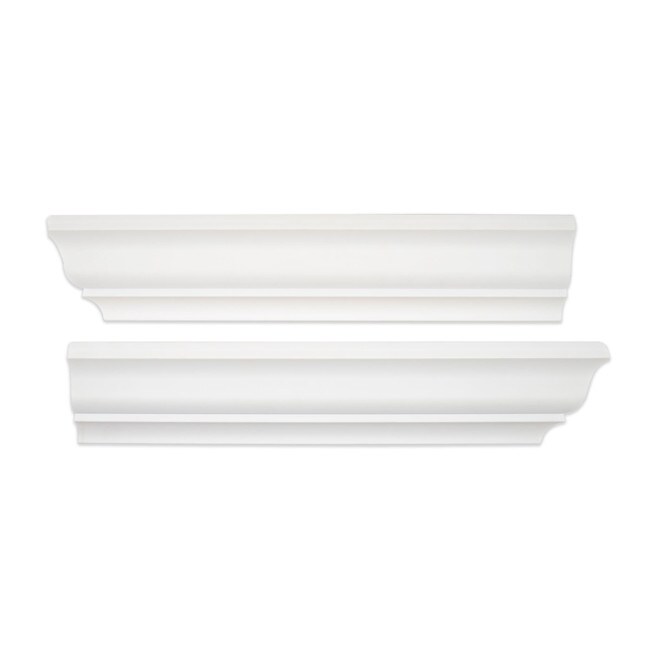 Trim Fast | White High Impact Polymer | Outisde Crown Corner with Adhesive Back for TFM-49-A
