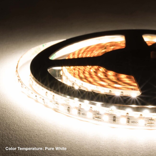 5mm Wide LED Tape Flexible Strip Lighting | Pure White (3800K-4500K) | Up To 200 Lumens Per Foot 12V IP20 UL | 16.4ft Roll