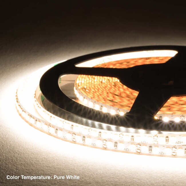 5mm Wide LED Tape Flexible Strip Lighting | Pure White (3800K-4500K) | Up To 200 Lumens Per Foot 12V IP20 UL | 16.4ft Roll
