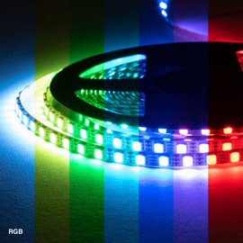 5mm Wide LED Tape Flexible Strip Lighting | RGB | Up To 200 Lumens Per Foot 12V IP20 UL | 16.4ft Roll