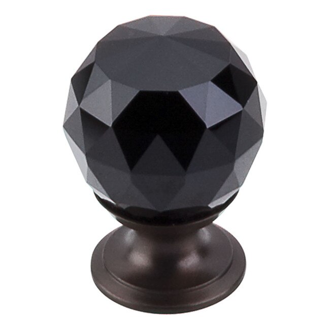 Black Crystal Knob Oil Rubbed Bronze Base