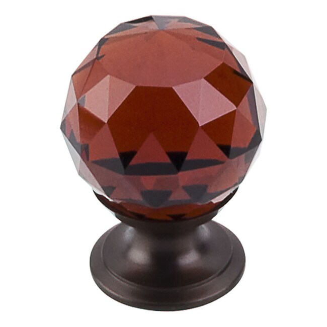 Wine Crystal Knob Oil Rubbed Bronze Base