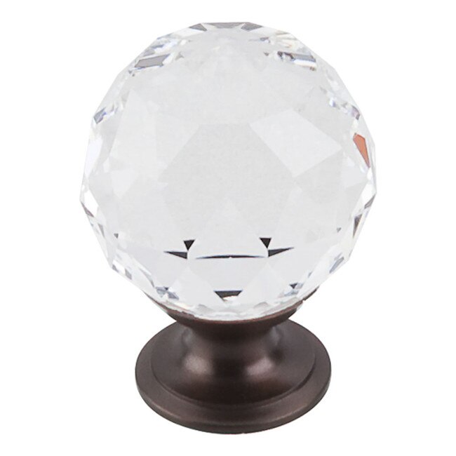 Clear Crystal Knob Oil Rubbed Bronze Base