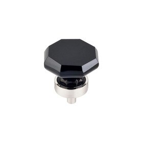 Black Octogan Crystal Knob
