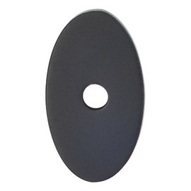 Small Oval Backplate 1-1/4" L Flat Black