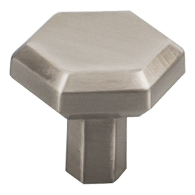 Lydia Hexagon Knob 1 1/4" Brushed Satin Nickel